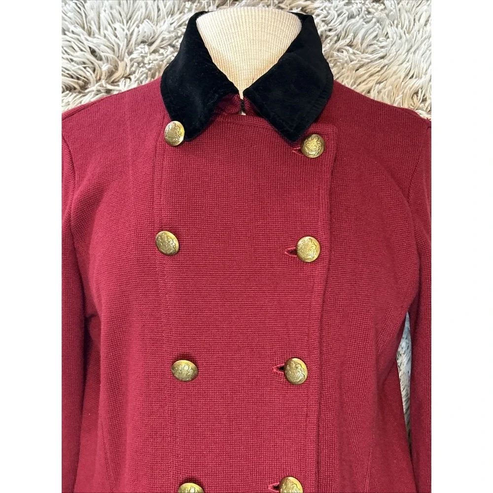 Ralph Lauren‎ Drumeline Showman Blazer Red Gold Button Old Money Quiet Luxury